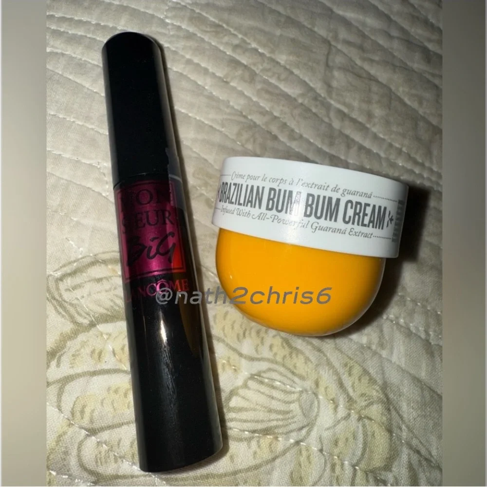 LANCÔME Monsieur Big Mascara full size black & Sol de Janeiro Bum Bum Cream new.
